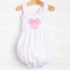 Stitchy Fish Baby Girl Sunsuit in White